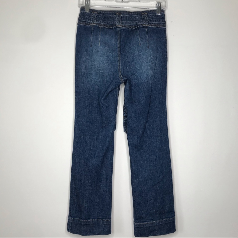 Anthropologie Pilcro and the Letterpress Cropped Culotte Tie Belt Jeans Size 25P - Picture 5 of 12